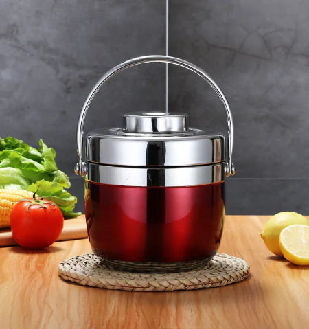 Stainless Steel Insulated Lunch Box - 2-Tier