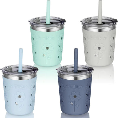 Tiblue 8 oz Stainless Steel Kids & Toddler Cups - 4 Pack