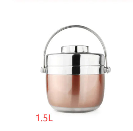 Stainless Steel Insulated Lunch Box - 2-Tier