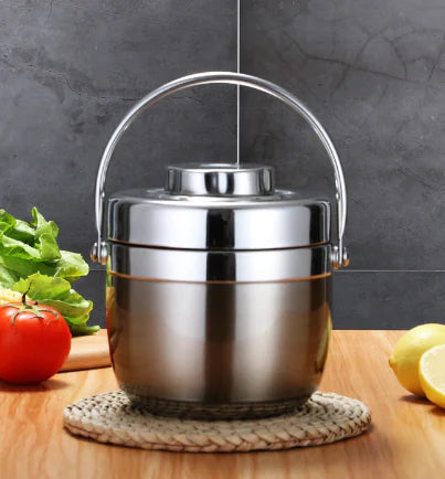 Stainless Steel Insulated Lunch Box - 2-Tier