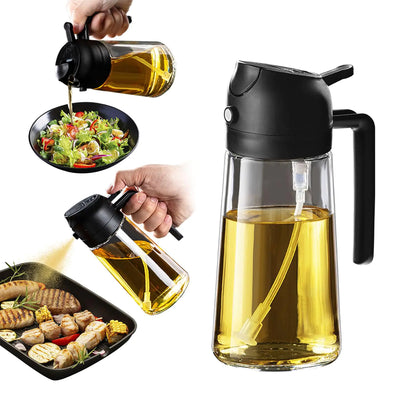 TrendPlain 2-in-1 Olive Oil Dispenser & Sprayer (470ml / 16oz)