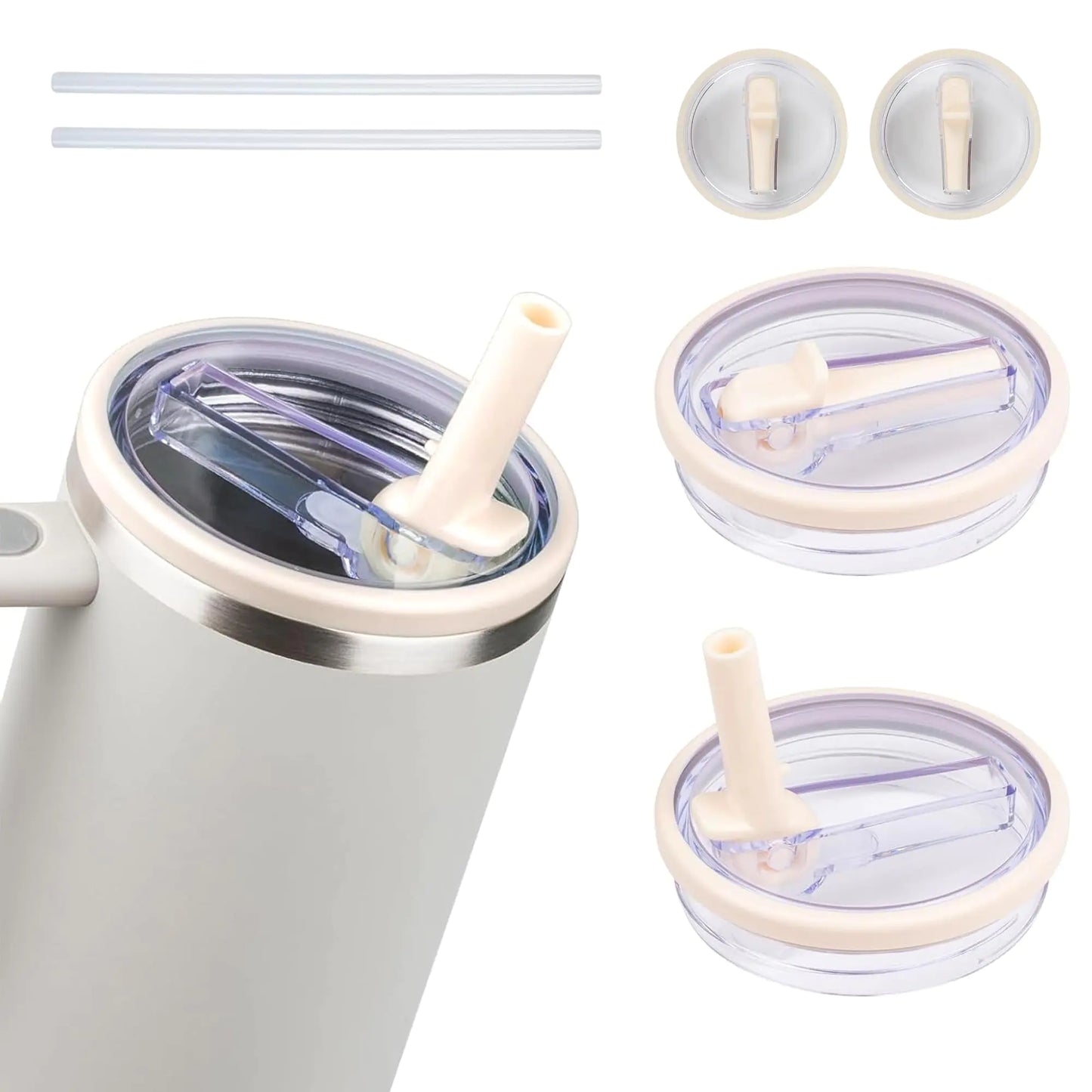 2 PCS 30 oz Tumbler Lids with Flip Straw