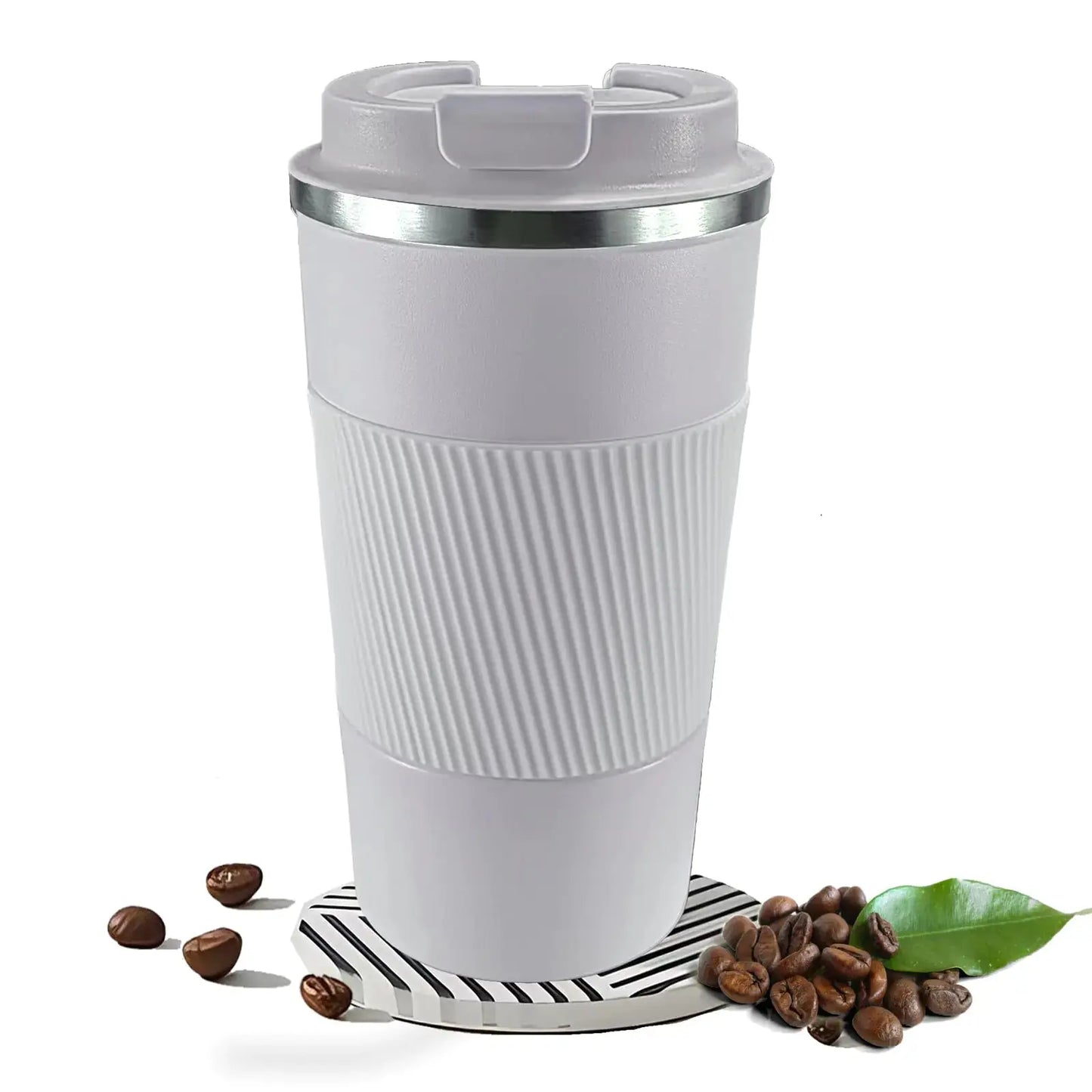 Goodatech Insulated Coffee Mug with Lid (380ml / 13oz)