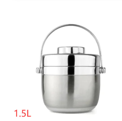 Stainless Steel Insulated Lunch Box - 2-Tier