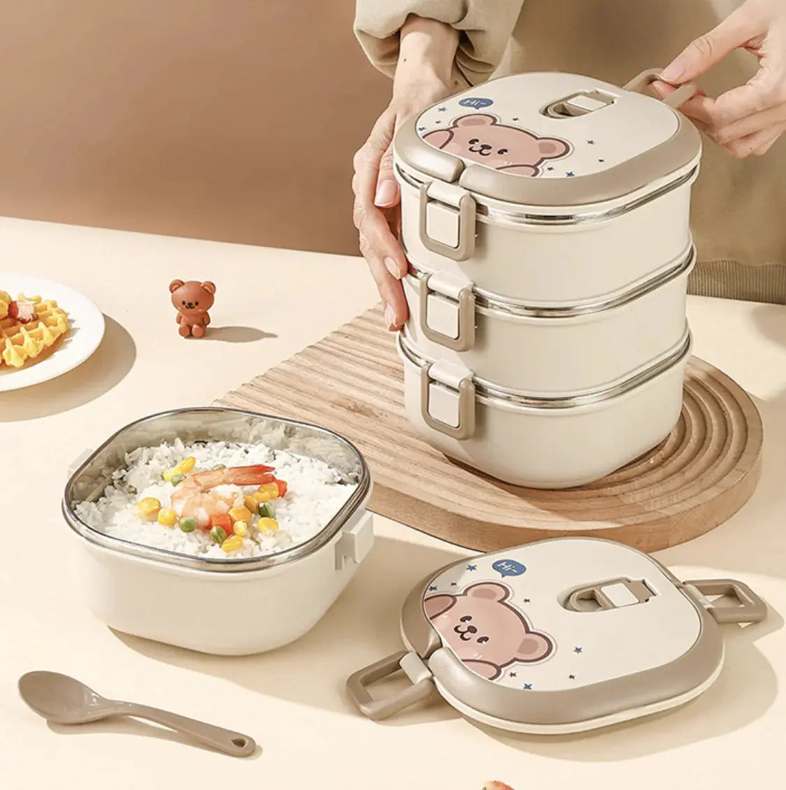 Bento Bear Insulated Lunch Box (700ml - 2100ml)